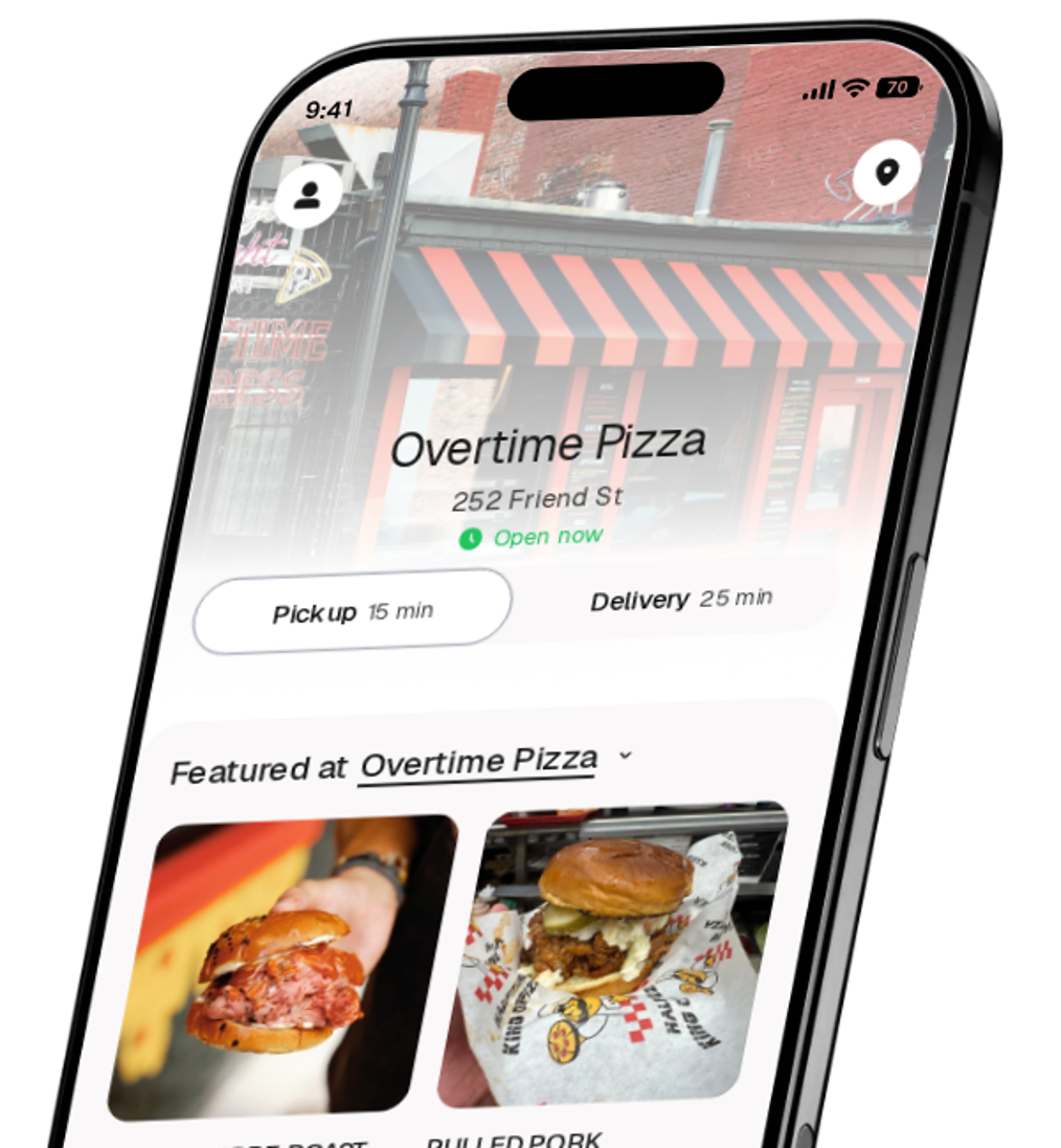 Overtime Pizza app preview